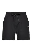 Stan Seersucker Swim Shorts 2.0 Badeshorts Black Les Deux