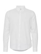 Cfanton 0053 Bd Ls Linen Mix Shirt Tops Shirts Casual White Casual Fri...