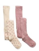 Stockings W. Pattern Tights Multi/patterned Minymo