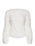 Crhenva Blouse Tops Blouses Long-sleeved White Cream