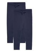 2 Pack Rib Jersey Leggings Bottoms Leggings Navy Copenhagen Colors