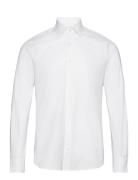 2Ply Stretch Twill Slim Fit Shirt Tops Shirts Business White Michael K...