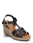 Espadrilles Sandal Med Hæl Espadrilles Black Billi Bi