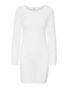 Vmevelyn Ls Short Crochet Dress Vma Kort Kjole White Vero Moda