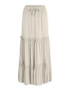 Vimesa Hw Long Skirt/Su/Ft/Ka Langt Skjørt Beige Vila