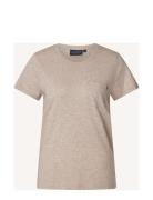 Ashley Jersey Tee Tops T-shirts & Tops Short-sleeved Beige Lexington C...