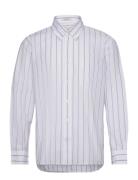 Rel Heritage Poplin Stripe Shirt Tops Shirts Casual White GANT