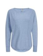 Sc-Dollie Tops Knitwear Jumpers Blue Soyaconcept