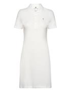 1985 Slim Pique Polo Dress Ss Kort Kjole White Tommy Hilfiger