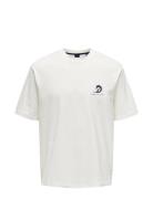 Onsmilo Rlx Coast Ss Tee Tops T-shirts Short-sleeved White ONLY & SONS