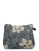 Cosmetic M Denim Blue Flower Linen Toalettveske Multi/patterned Ceanni...