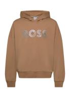 Hooded Sweatshirt Tops Sweat-shirts & Hoodies Hoodies Brown BOSS