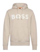 Webasic_Hood Tops Sweat-shirts & Hoodies Hoodies Beige BOSS