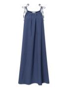 Rigmor Dress - Poplin Maxikjole Festkjole Navy STUDIO FEDER