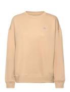 Rel Shield C-Neck Sweat Tops Sweat-shirts & Hoodies Sweat-shirts Beige...