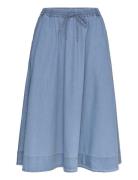 Bristolll Midi Skirt Knelangt Skjørt Blue Lollys Laundry