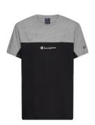 Crewneck T-Shirt Sport T-shirts Short-sleeved Black Champion