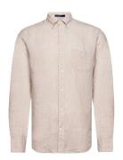 Reg Linen Shirt Tops Shirts Casual Beige GANT