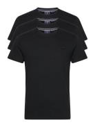 Vle Tee Triple Pack Tops T-shirts Short-sleeved Black Superdry