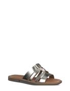 Women Slides Flate Sandaler Gold Tamaris