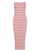 Super Stretch Tube Dress Knelang Kjole Red Gina Tricot