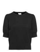 Liva Knit Tee Tops Knitwear Jumpers Black Minus