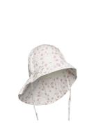 Summer Hat W. String Solhatt Pink En Fant