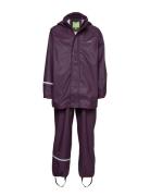 Basic Rainwear Suit -Solid Outerwear Rainwear Rainwear Sets Purple CeL...