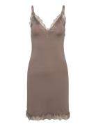 Rwbillie Lace Strap Dress Bodies Slip Brown Rosemunde