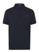 The Fred Perry Shirt Tops Polos Short-sleeved Navy Fred Perry