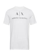 T-Shirt Tops T-shirts Short-sleeved White Armani Exchange