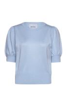 Liva Strik T-Shirt Tops Knitwear Jumpers Blue Minus