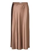 Hana Satin Skirt Designers Knee-length & Midi Brown Ahlvar Gallery