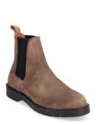 Slhtim Suede Chelsea Boot Støvletter Chelsea Boot Brown Selected Homme