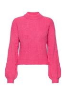 Vifelo L/S Cropped Knit Top/Su - Noos Tops Knitwear Jumpers Pink Vila