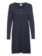 Jacqueline Long-Sleeved Dress Knelang Kjole Navy CCDK Copenhagen