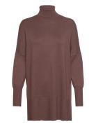 Sc-Dollie Tops Knitwear Turtleneck Brown Soyaconcept