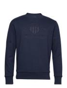 Reg Tonal Shield C-Neck Sweat Tops Sweat-shirts & Hoodies Sweat-shirts...