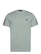 Contrast Tape Ringer Tee Tops T-shirts Short-sleeved Grey Fred Perry