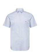 Reg Classic Poplin Ss Shirt Tops Shirts Short-sleeved Blue GANT