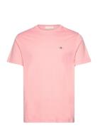 Reg Shield Ss T-Shirt Tops T-shirts Short-sleeved Pink GANT