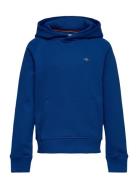 Shield Hoodie Tops Sweat-shirts & Hoodies Hoodies Blue GANT