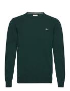 Superfine Lambswool C-Neck Tops Knitwear Round Necks Green GANT