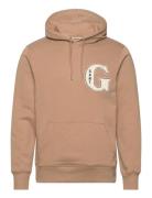 G Graphic Hoodie Tops Sweat-shirts & Hoodies Hoodies Beige GANT