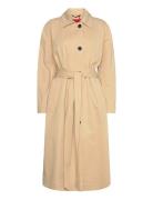 Moleri-1 Trench Coat Kåpe Beige HUGO