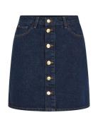 Dnm Mini Skirt Hw Cler Kort Skjørt Blue Tommy Hilfiger