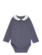 Body Ls W. Collar Bodies Long-sleeved Navy Fixoni