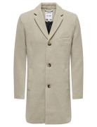 Onsjaylon Wool Coat Otw Ullfrakk Frakk Beige ONLY & SONS