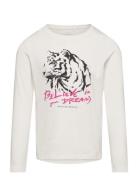 Nkfvix Ls Top Tops T-shirts Long-sleeved T-shirts White Name It