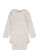 Striped Long Sleeve Body Bodies Long-sleeved Grey Copenhagen Colors